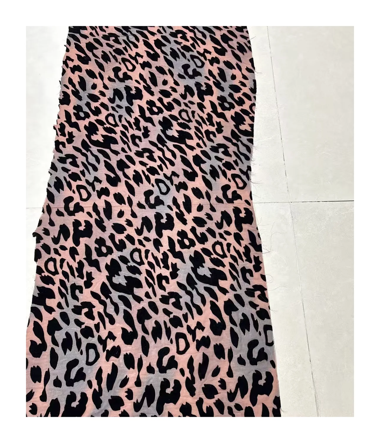 leopard animal print burnout devore velvet