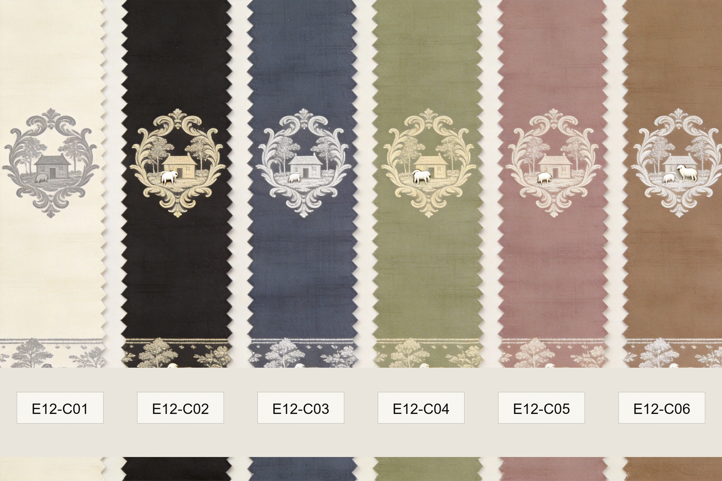 E12 Toile de Jouy 6 colorways