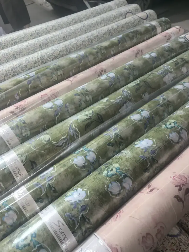 Floral printed fabric rolls