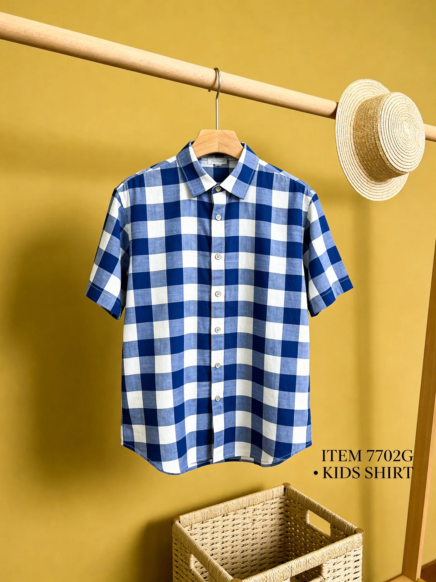 Gingham 7702G kids shirt application