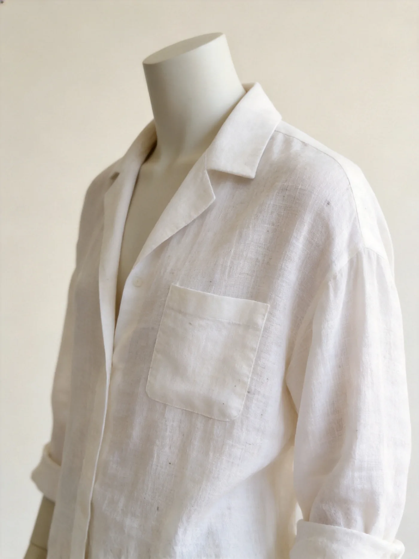 MJ 1212 natural off-white linen-viscose relaxed resort shirt, AI design visualization