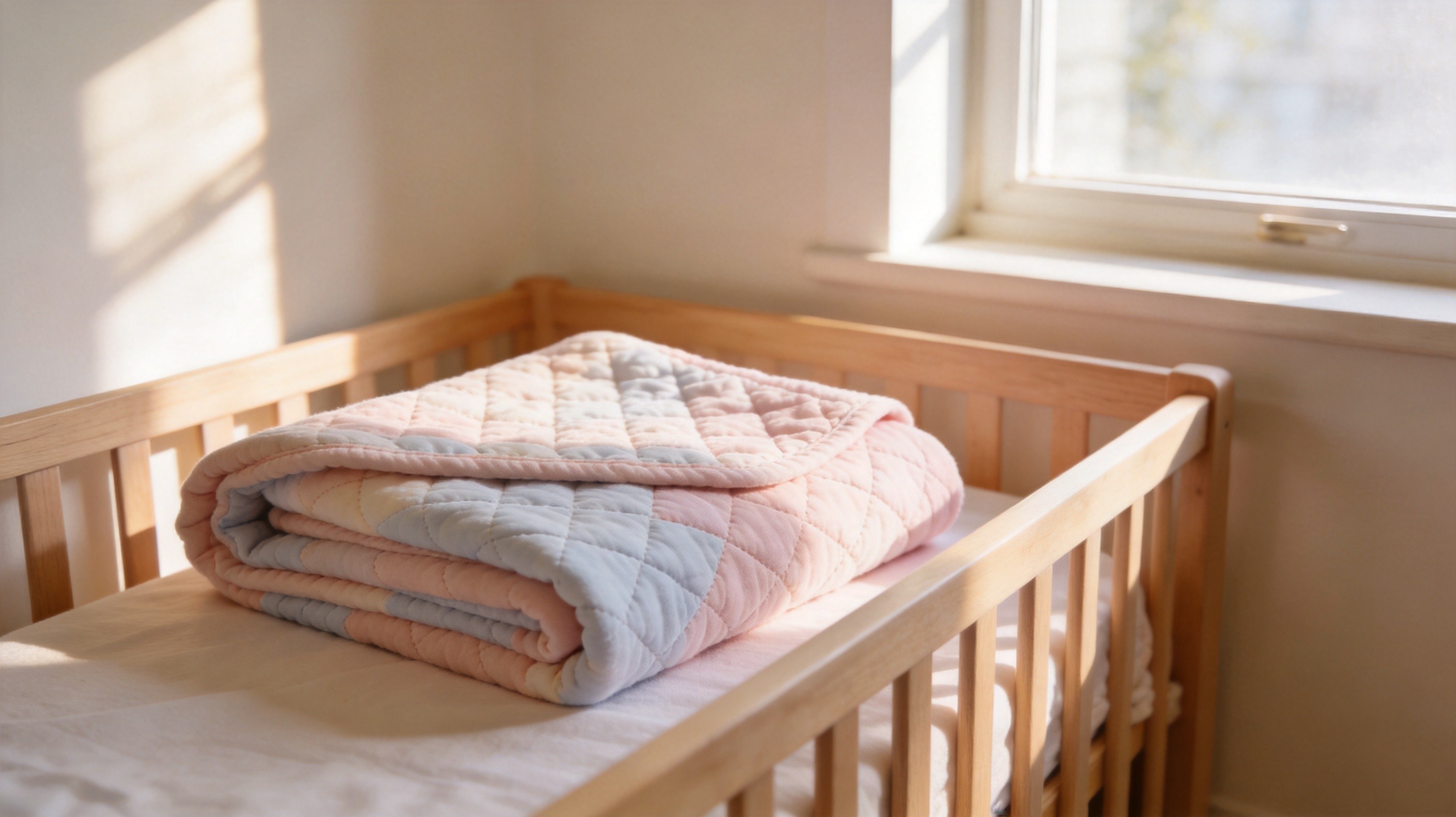 Quilted cotton baby blanket craft project