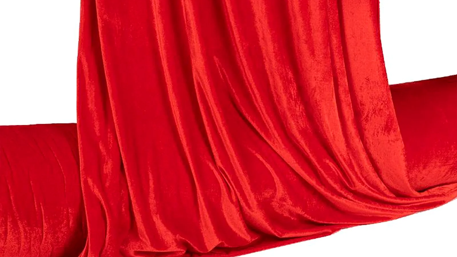 Scarlet velvet drape and lustre