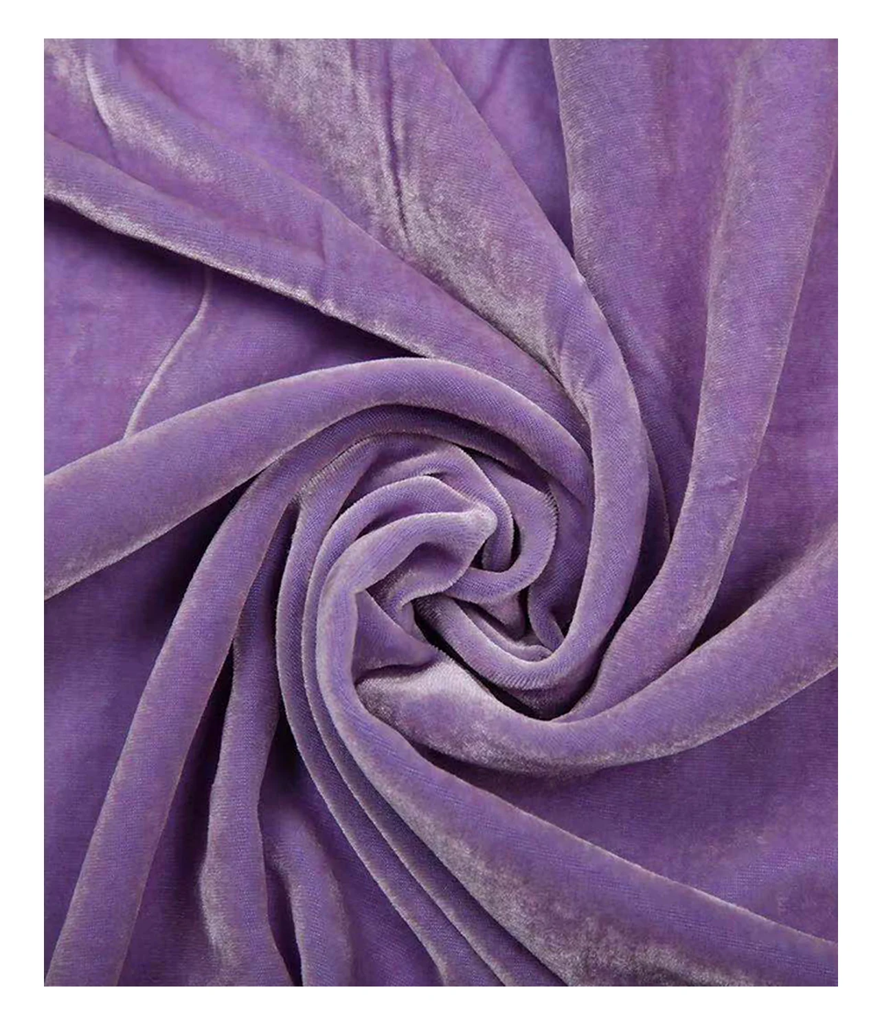 lavender solid dyed viscose velvet fabric
